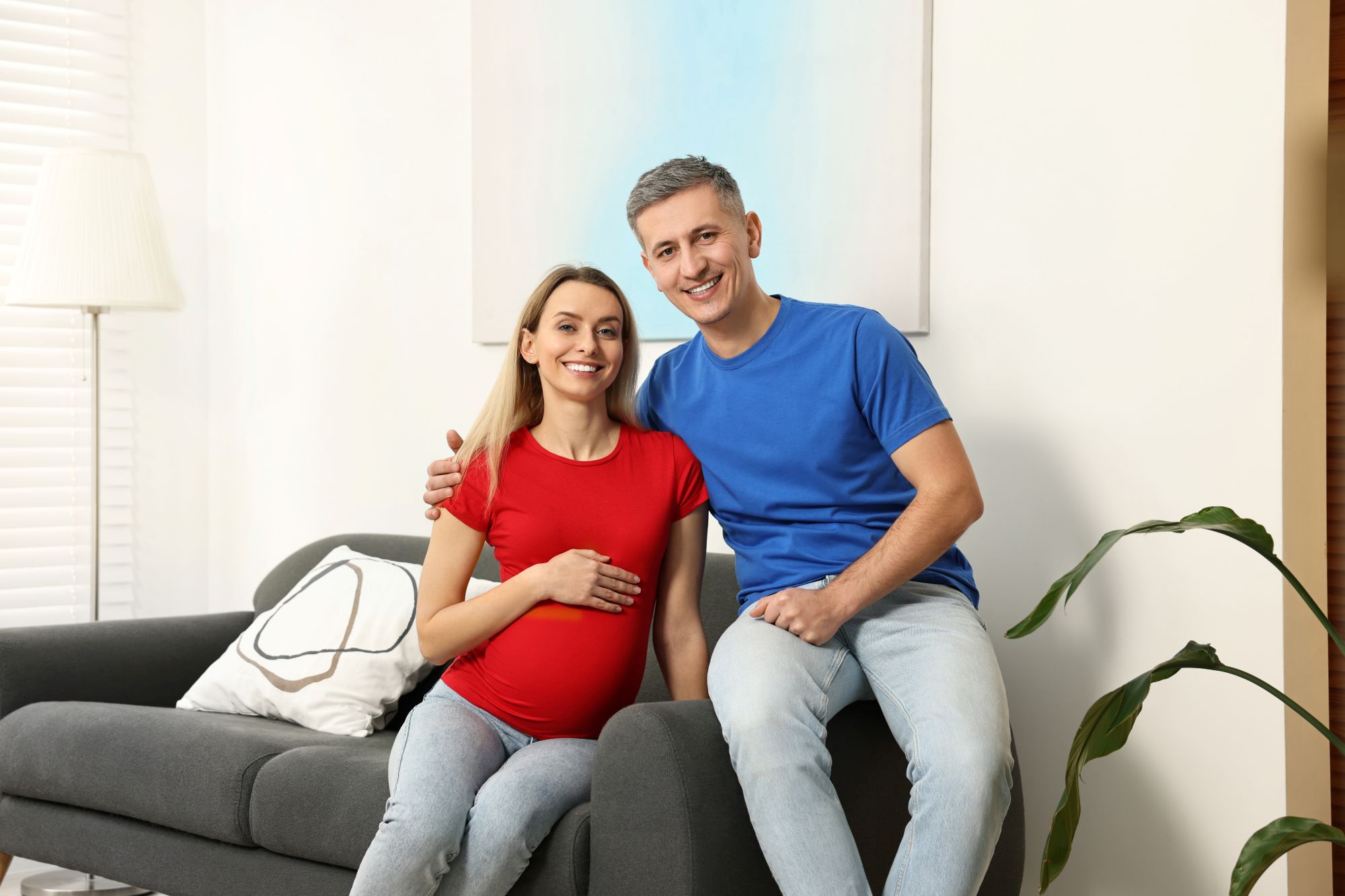 Homeowners enjoying comfortable indoor air
